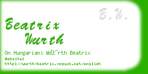 beatrix wurth business card